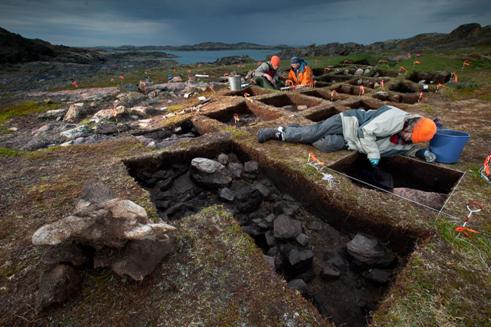 Archaeologists dig in the Tanfield Valley.