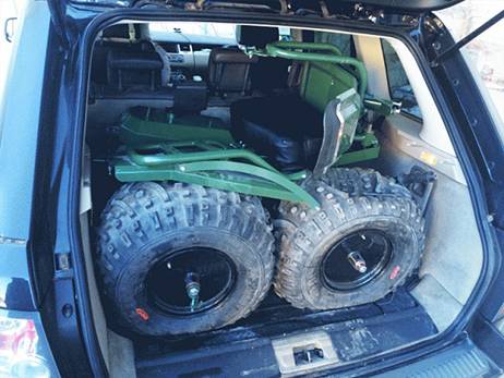 Taurus 2x2: disassembles quickly to fit in the back of the car